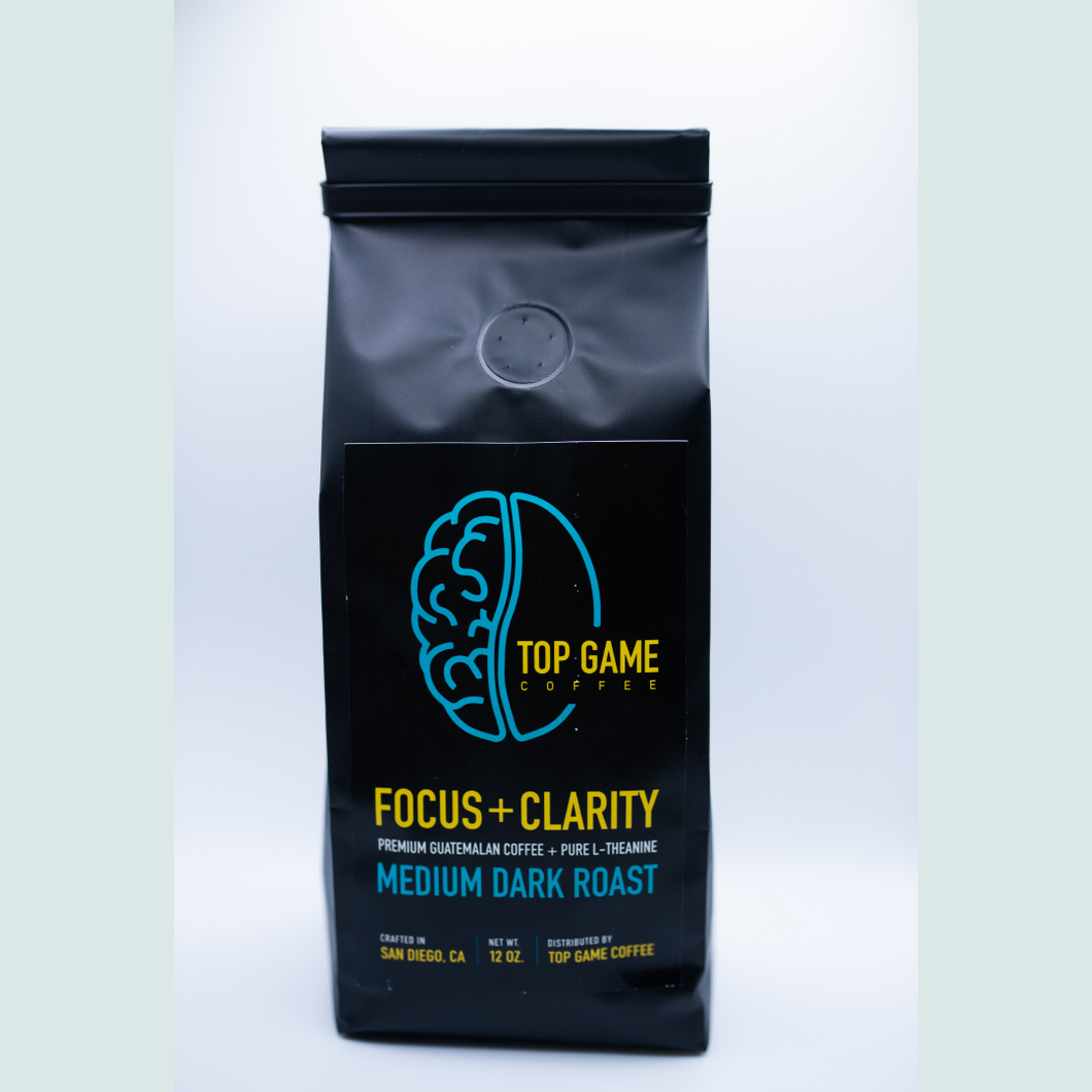 Top Game Medium Dark Roast Coffee + L-Theanine: Focus & Clarity